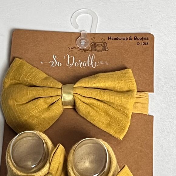 So'Dorable Baby Headwrap and Bootie Set New in Box Sz 0-12M - Picture 5 of 7